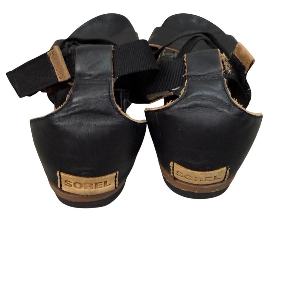 Sorel Carly Torpeda Leather Gladiator‎ Sandals Black Women's Size 9 Estimated - Picture 3 of 5
